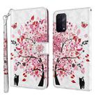 For OPPO A54 5G / A74 5G 3D Painting Pattern Flip Leather Phone Case(Cat and Tree) - 1