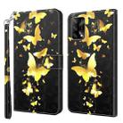 For OPPO A74 4G 3D Painting Pattern Flip Leather Phone Case(Gold Butterfly) - 1