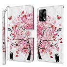 For OPPO A74 4G 3D Painting Pattern Flip Leather Phone Case(Cat and Tree) - 1