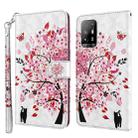 For OPPO A94 5G / A95 5G 3D Painting Pattern Flip Leather Phone Case(Cat and Tree) - 1