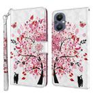 For OnePlus Nord N20 5G / OPPO A96 5G 3D Painting Pattern Flip Leather Phone Case(Cat and Tree) - 1