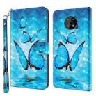 For Nokia G50 3D Painting Pattern Flip Leather Phone Case(Three Butterflies) - 1