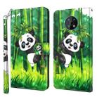 For Nokia G50 3D Painting Pattern Flip Leather Phone Case(Panda Bamboo) - 1