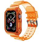 Transparent Watch Band For Apple Watch Series 8&7 41mm / SE 2&6&SE&5&4 40mm / 3&2&1 38mm(Transparent Orange) - 1