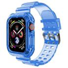 Transparent Watch Band For Apple Watch Series 8&7 41mm / SE 2&6&SE&5&4 40mm / 3&2&1 38mm(Transparent Blue) - 1