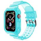Transparent Watch Band For Apple Watch Series 8&7 41mm / SE 2&6&SE&5&4 40mm / 3&2&1 38mm(Transparent Cyan) - 1