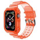 Transparent Watch Band For Apple Watch Ultra 49mm / Series 8&7 45mm / SE 2&6&SE&5&4 44mm / 3&2&1 42mm(Transparent Red) - 1