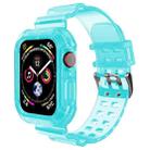 Transparent Watch Band For Apple Watch Ultra 49mm / Series 8&7 45mm / SE 2&6&SE&5&4 44mm / 3&2&1 42mm(Transparent Cyan) - 1