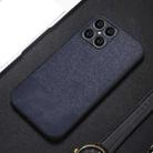 For Honor X8 Shockproof Splicing PU + Cloth Phone Case(Blue) - 1