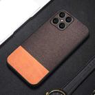 For Honor X8 Shockproof Splicing PU + Cloth Phone Case(Brown) - 1