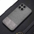 For Honor X8 Shockproof Splicing PU + Cloth Phone Case(Grey) - 1