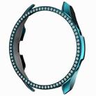 For Samsung Galaxy Watch 3 41mm Single Row Diamond PC Watch Case(Cyan) - 1