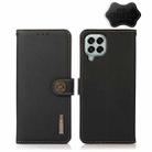 For Samsung Galaxy M33 5G KHAZNEH Custer Genuine Leather RFID Phone Case(Black) - 1