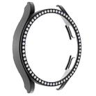 For Samsung Galaxy Watch4 40mm Single Row Diamond Hollowed PC Watch Case(Black) - 1