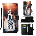For Samsung Galaxy A13 4G Colored Drawing Pattern Plain Weave Leather Phone Case(Cat and Tiger) - 1