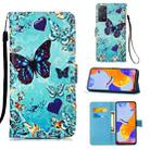 For Xiaomi Redmi Note 11 Pro 5G / 4G Foreign Colored Drawing Pattern Plain Weave Leather Phone Case(Heart Butterfly) - 1