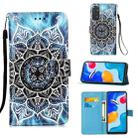 For Xiaomi Redmi Note 11S / Note 11 4G Foreign Colored Drawing Pattern Plain Weave Leather Phone Case(Undersea Mandala) - 1