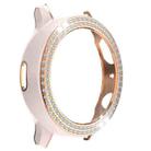 For Samsung Galaxy Watch Active 2 44mm Double-Row Diamond Two-color Electroplating PC Watch Case(Pink+Rose Gold) - 1
