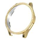 For Samsung Galaxy Watch4 Classic 42mm Single Row Diamond Hollowed PC Watch Case(Gold) - 1