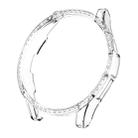 For Samsung Galaxy Watch4 Classic 42mm Single Row Diamond Hollowed PC Watch Case(Transparent) - 1