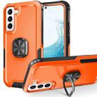 For Samsung Galaxy S22 5G 3 in 1 Ring Holder PC + TPU Phone Case(Orange) - 1