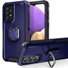 For Samsung Galaxy A73 5G 3 in 1 Ring Holder PC + TPU Phone Case(Navy Blue) - 1
