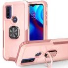 For Motorola Moto G Pure 3 in 1 Ring Holder PC + TPU Phone Case(Rose Gold) - 1