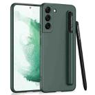 For Samsung Galaxy S22 5G GKK Three Stage Splicing Full Coverage PC Phone Case with Capacitive Pen(Green) - 1