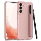 For Samsung Galaxy S22+ 5G GKK Three Stage Splicing Full Coverage PC Phone Case with Capacitive Pen(Pink) - 1