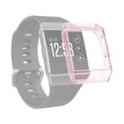 For Fitbit Ionic Full Coverage TPU Watch Case(Transparent Pink) - 1