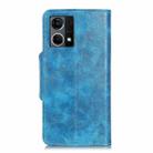For OPPO Reno7 4G Global/F21 Pro 4G Crazy Horse Texture Magnetic Buckle Leather Phone Case(Blue) - 3