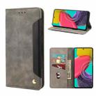 For Samsung Galaxy M53 5G Skin Feel Splicing Leather Phone Case(Grey) - 1