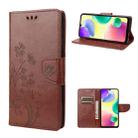 For Xiaomi Redmi 10A Butterfly Flower Pattern Flip Leather Phone Case(Brown) - 1