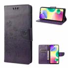 For Xiaomi Redmi 10A Butterfly Flower Pattern Flip Leather Phone Case(Dark Purple) - 1