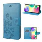 For Xiaomi Redmi 10A Butterfly Flower Pattern Flip Leather Phone Case(Blue) - 1