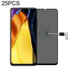 25 PCS Full Cover Anti-peeping Tempered Glass Film For Xiaomi Poco M3 Pro - 1