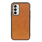 For Samsung Galaxy M23 / F23 5G Two-color Calf Texture PU Phone Case(Brown) - 1