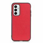 For Samsung Galaxy M23 / F23 5G Cross Texture Genuine Leather Phone Case(Red) - 1