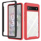 For Google Pixel 6a Starry Sky Solid Color Series PC + TPU Phone Case(Red) - 1