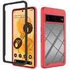 For Google Pixel 7 Pro 5G Starry Sky Solid Color Series PC + TPU Phone Case(Red) - 1