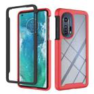 For Motorola Edge+ 2022 Starry Sky Solid Color Series PC + TPU Phone Case(Red) - 1