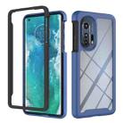For Motorola Edge+ 2022 Starry Sky Solid Color Series PC + TPU Phone Case(Blue) - 1