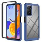 For Xiaomi Redmi Note 11 Pro 5G / 4G Foreign Starry Sky Solid Color Series PC + TPU Phone Case(Blue) - 1