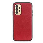 For Samsung Galaxy A13 4G Litchi Texture Genuine Leather Phone Case(Red) - 1