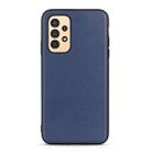 For Samsung Galaxy A13 4G Sheep Texture Genuine Leather Shockproof Phone Case(Blue) - 1