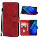 For Infinix Note 12 / G88 Leather Phone Case (Red) - 1