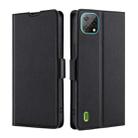 For Blackview A55 Ultra-thin Voltage Side Buckle PU + TPU Leather Phone Case(Black) - 1