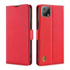 For Blackview A55 Ultra-thin Voltage Side Buckle PU + TPU Leather Phone Case(Red) - 1