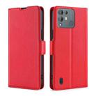 For Blackview A55 Pro Ultra-thin Voltage Side Buckle PU + TPU Leather Phone Case(Red) - 1