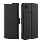 For Alcatel Axel / Lumos Ultra-thin Voltage Side Buckle PU + TPU Leather Phone Case(Black) - 1